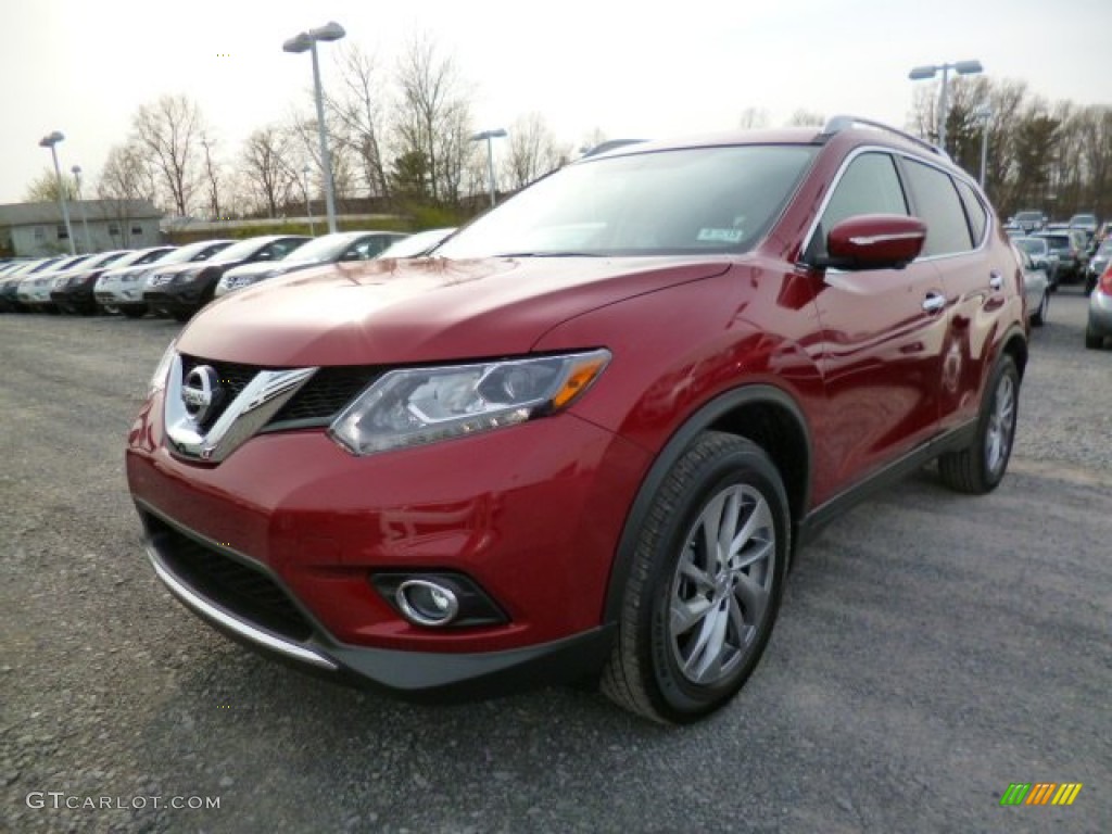 2014 Rogue SL AWD - Cayenne Red / Charcoal photo #3