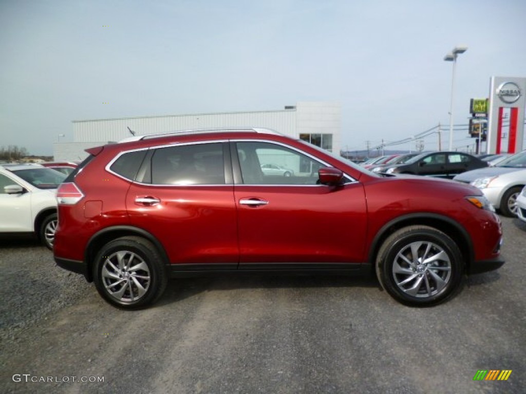 2014 Rogue SL AWD - Cayenne Red / Charcoal photo #7
