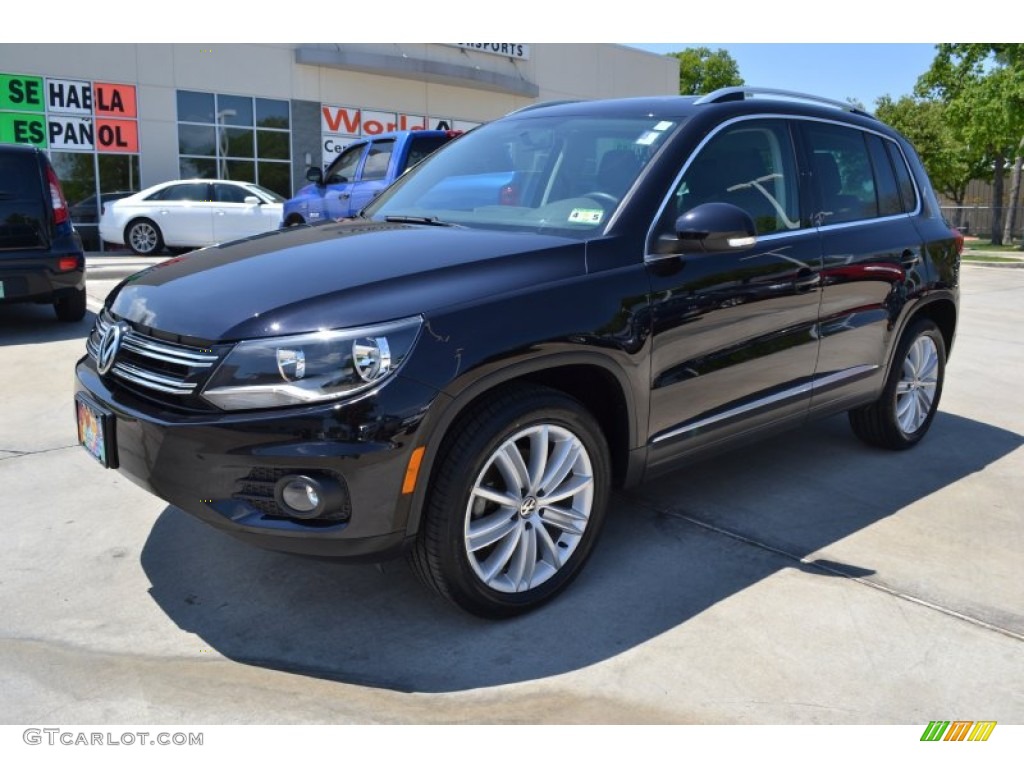 2012 Tiguan SEL - Deep Black Metallic / Black photo #1