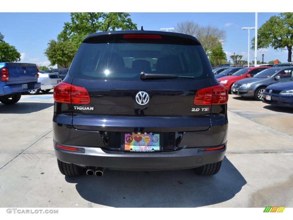 2012 Tiguan SEL - Deep Black Metallic / Black photo #4