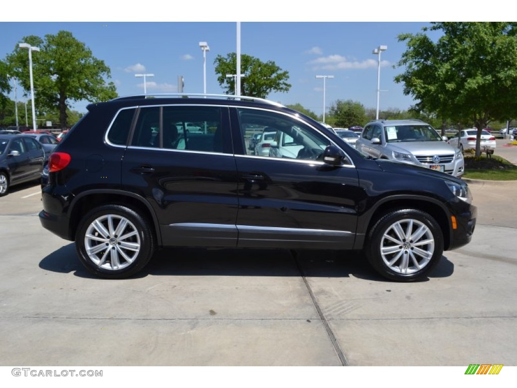2012 Tiguan SEL - Deep Black Metallic / Black photo #6