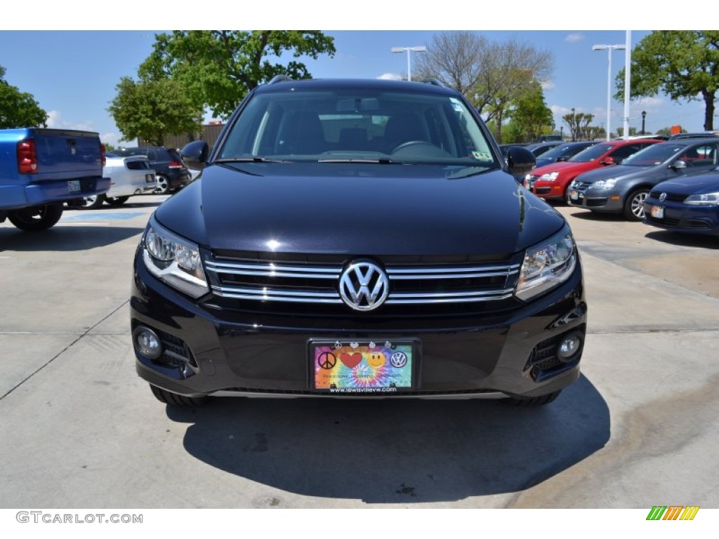 2012 Tiguan SEL - Deep Black Metallic / Black photo #8