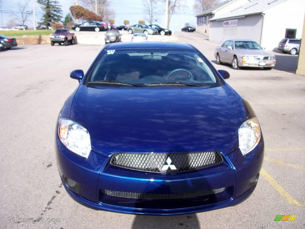 2009 Eclipse GS Coupe - Maizen Blue Pearl / Dark Charcoal photo #8