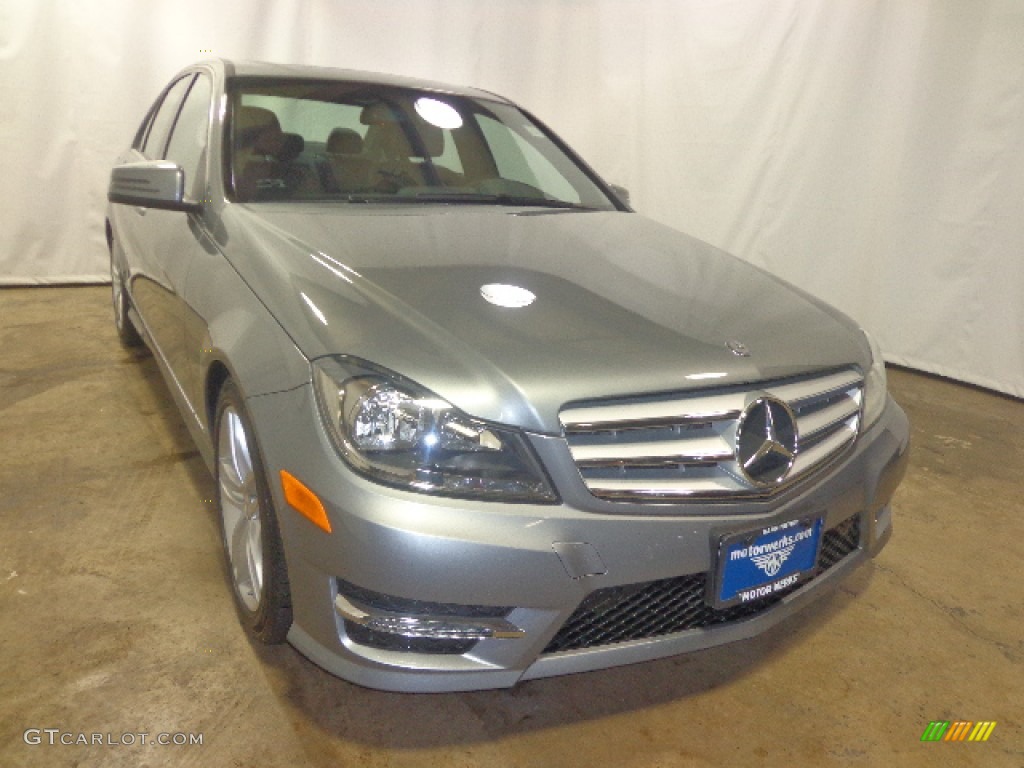 2013 C 300 4Matic Sport - Palladium Silver Metallic / Black photo #1