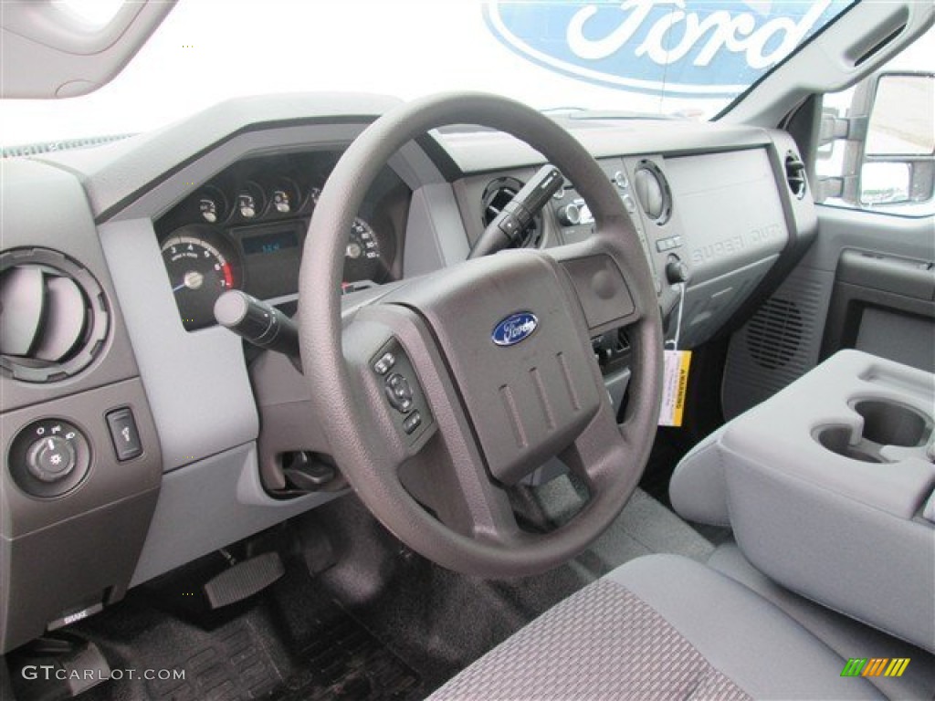 2015 F250 Super Duty XL Super Cab 4x4 - Oxford White / Steel photo #11