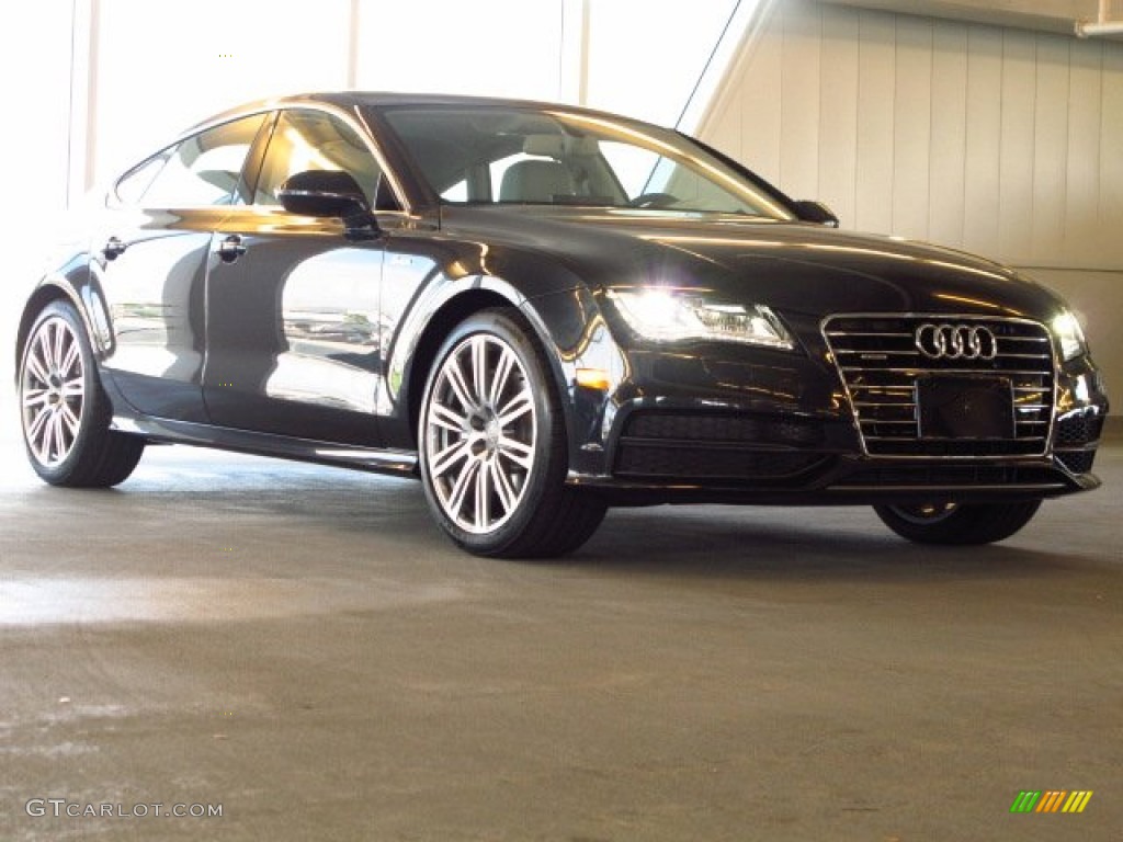 2014 A7 3.0T quattro Prestige - Moonlight Blue Metallic / Titanium Gray photo #1