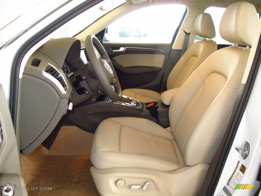 Pistachio Beige Interior 2014 Audi Q5 2.0 TFSI quattro Hybrid Photo #92724472