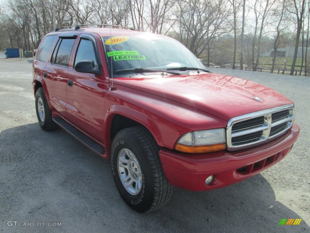 2003 Durango SLT 4x4 - Flame Red / Dark Slate Gray photo #5