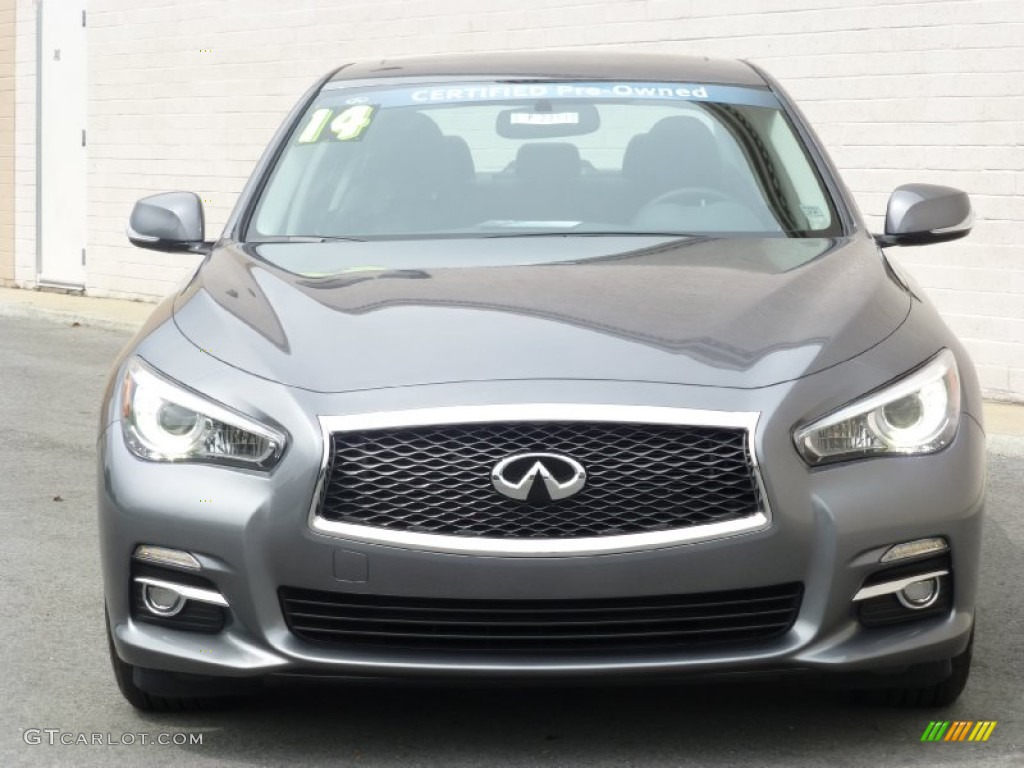 Graphite Shadow 2014 Infiniti Q 50 Hybrid Premium Exterior Photo #92724724