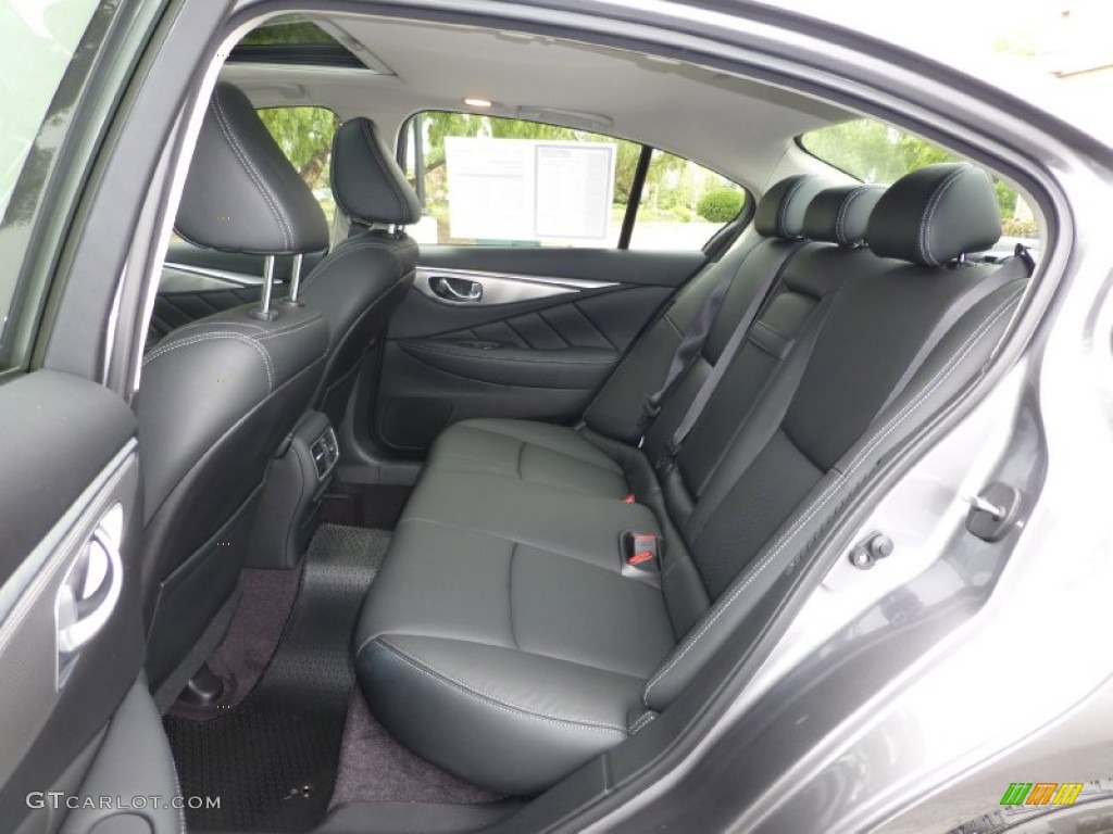 Graphite Interior 2014 Infiniti Q 50 Hybrid Premium Photo #92724907