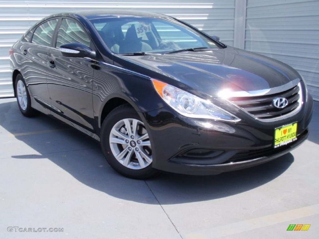2014 Sonata GLS - Phantom Black Metallic / Gray photo #1