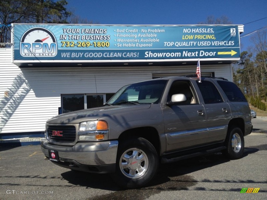 2002 Yukon SLT 4x4 - Pewter Metallic / Neutral/Shale photo #1