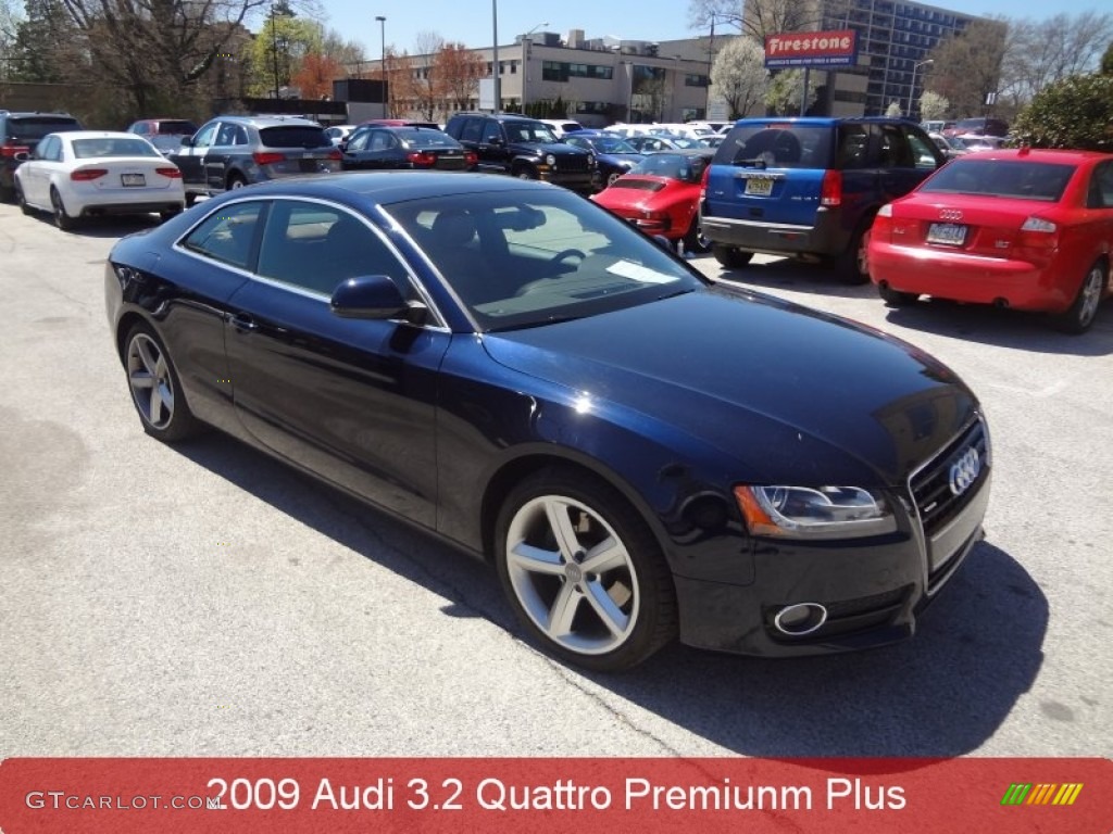 2009 A5 3.2 quattro Coupe - Deep Sea Blue Pearl / Cinnamon Brown photo #1