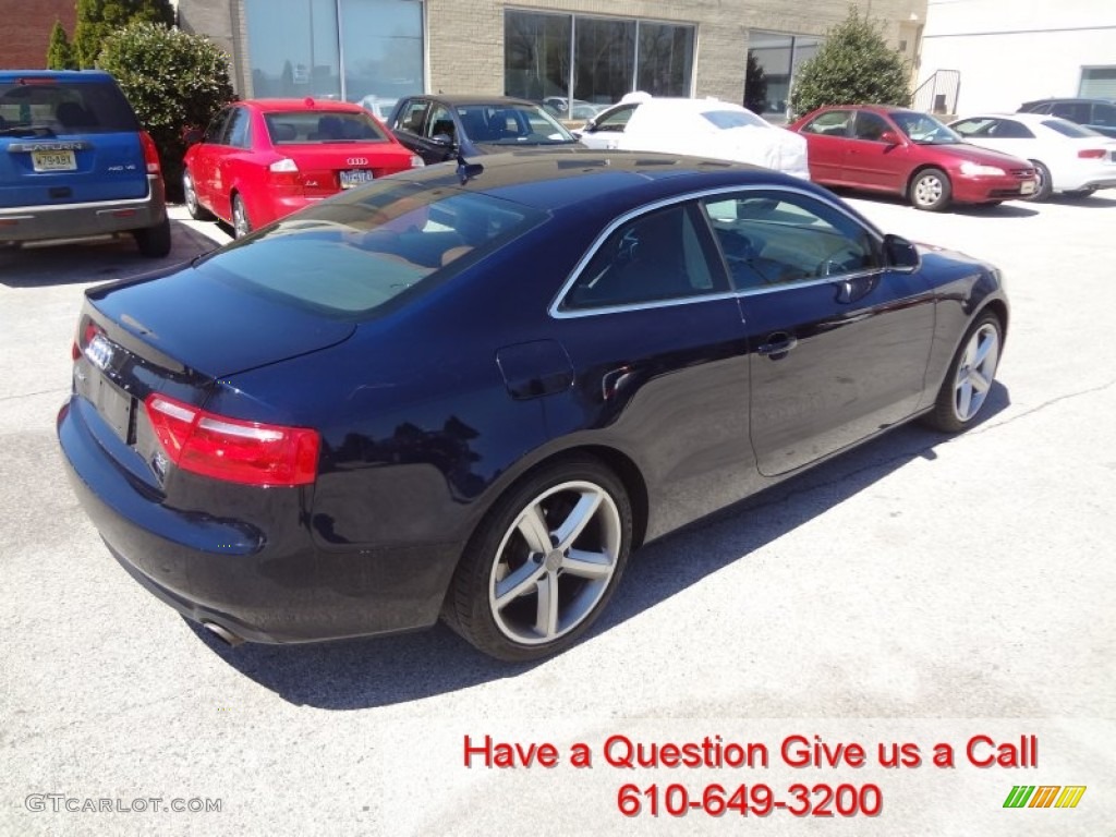 2009 A5 3.2 quattro Coupe - Deep Sea Blue Pearl / Cinnamon Brown photo #3