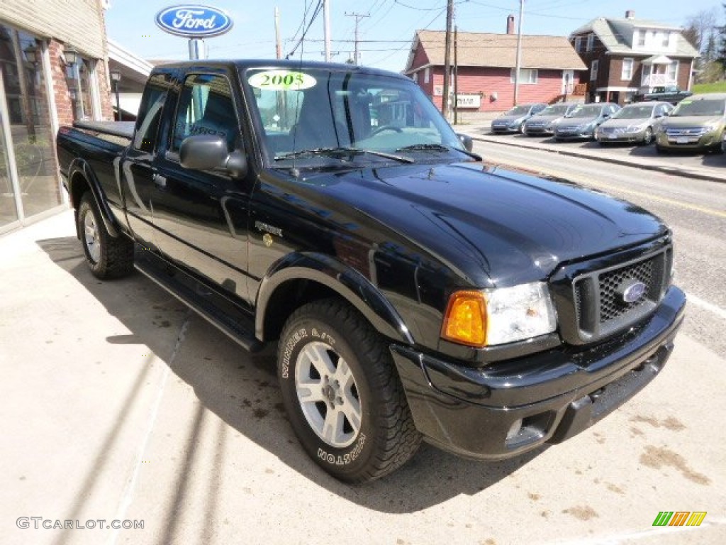 Black 2005 Ford Ranger Edge SuperCab 4x4 Exterior Photo #92729659
