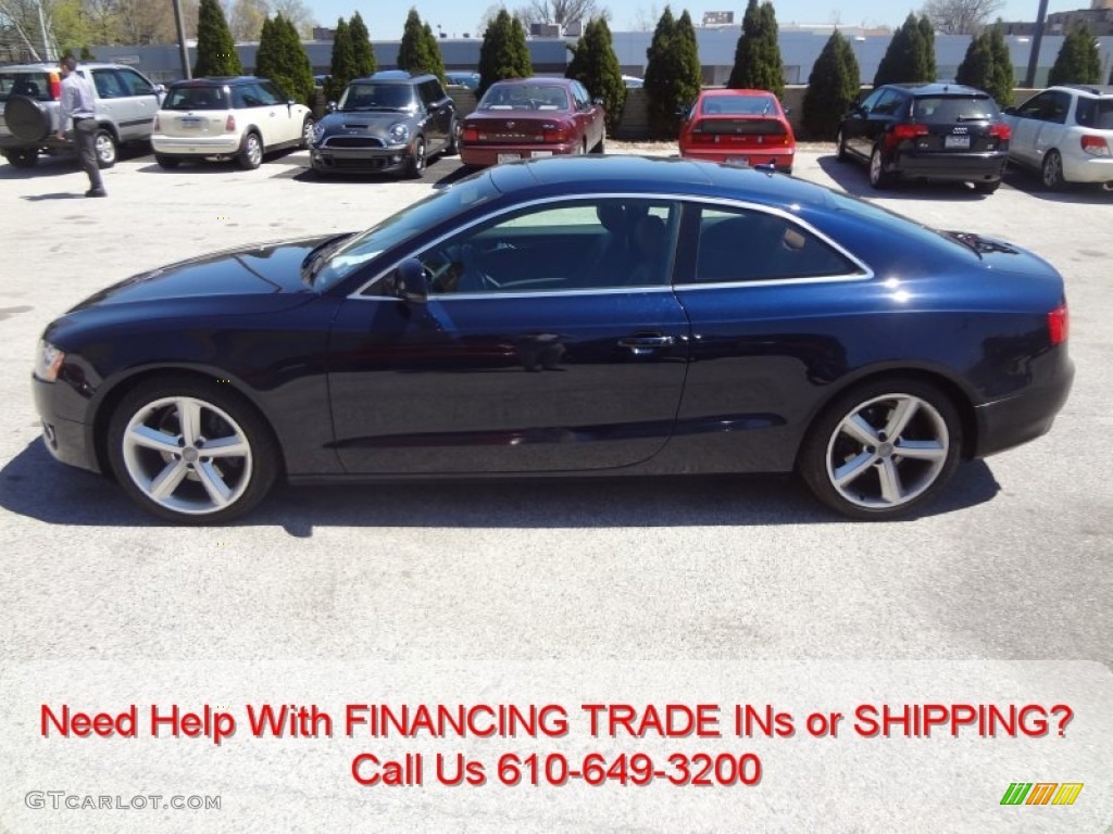 2009 A5 3.2 quattro Coupe - Deep Sea Blue Pearl / Cinnamon Brown photo #8