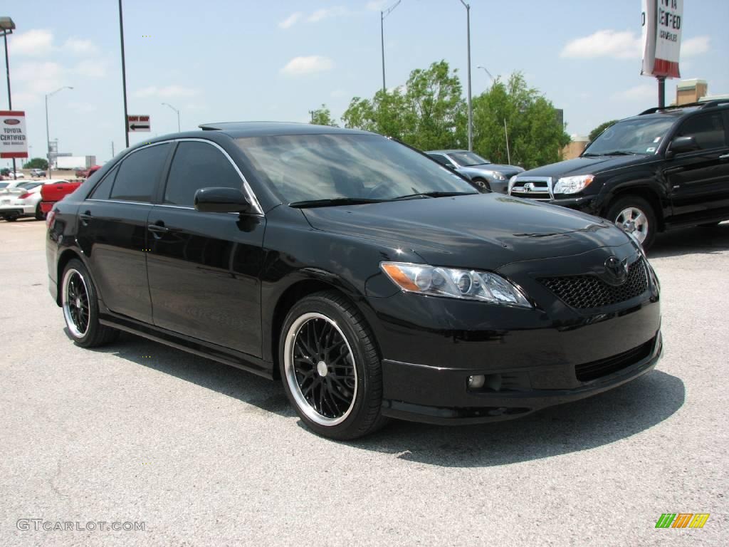 2008 Camry XLE V6 - Black / Dark Charcoal photo #4