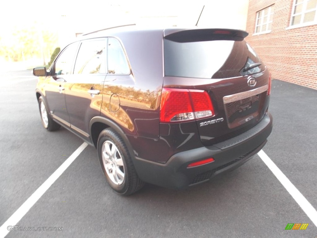 2012 Sorento LX V6 AWD - Dark Cherry / Gray photo #3