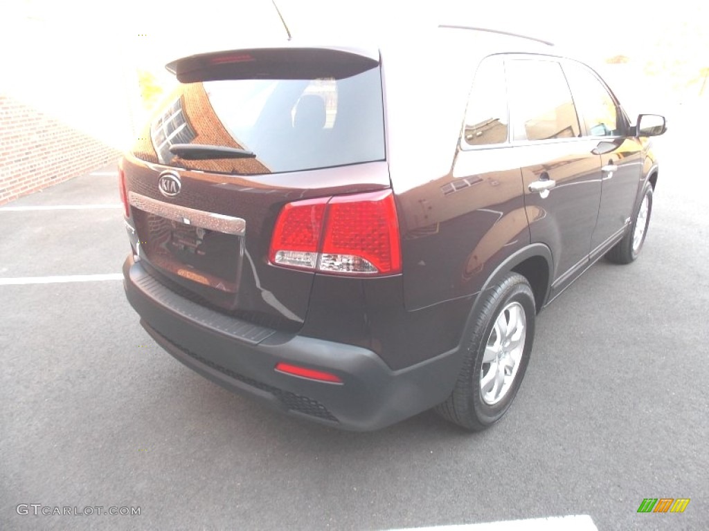 2012 Sorento LX V6 AWD - Dark Cherry / Gray photo #4