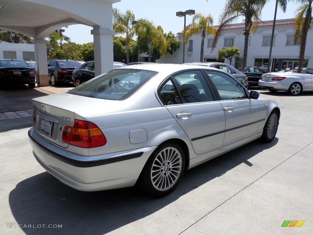 2002 3 Series 330i Sedan - Titanium Silver Metallic / Black photo #2