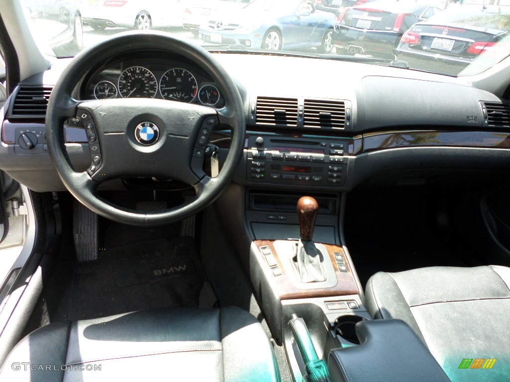 2002 3 Series 330i Sedan - Titanium Silver Metallic / Black photo #17