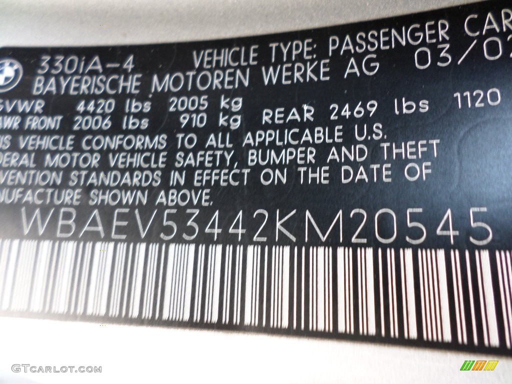 2002 3 Series 330i Sedan - Titanium Silver Metallic / Black photo #25