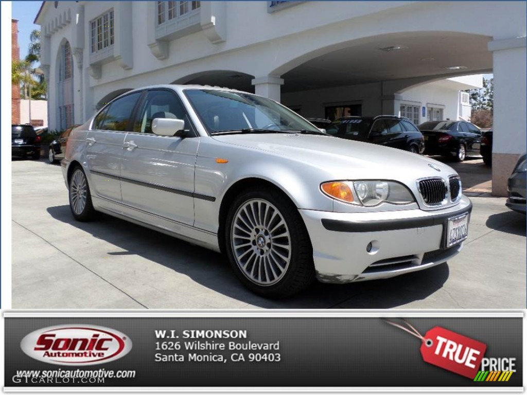 2002 3 Series 330i Sedan - Titanium Silver Metallic / Black photo #26