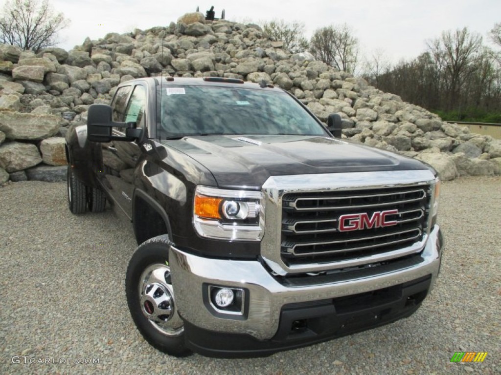 2015 Sierra 3500HD SLE Crew Cab 4x4 Dual Rear Wheel - Iridium Metallic / Jet Black photo #1