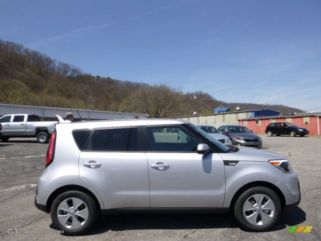 Bright Silver Kia Soul