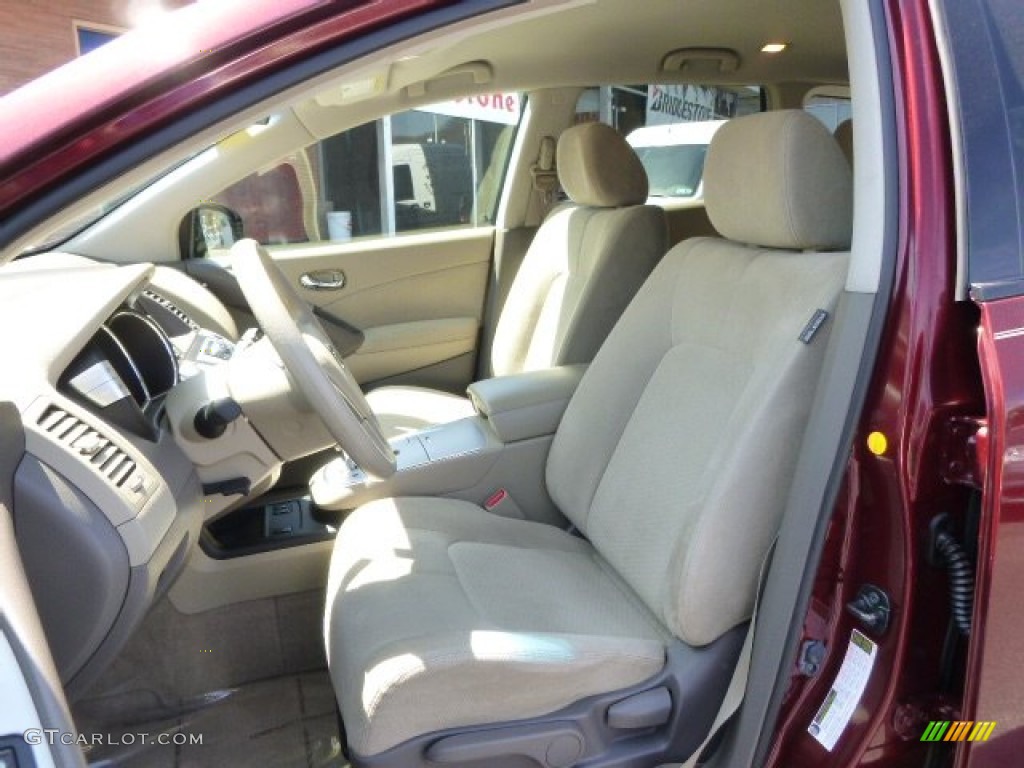 2009 Murano S AWD - Merlot Metallic / Beige photo #10