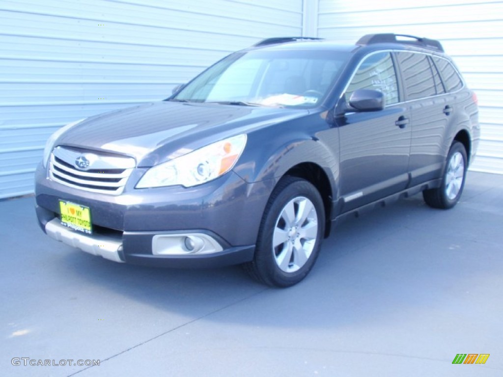 2011 Outback 2.5i Limited Wagon - Graphite Gray Metallic / Off Black photo #7