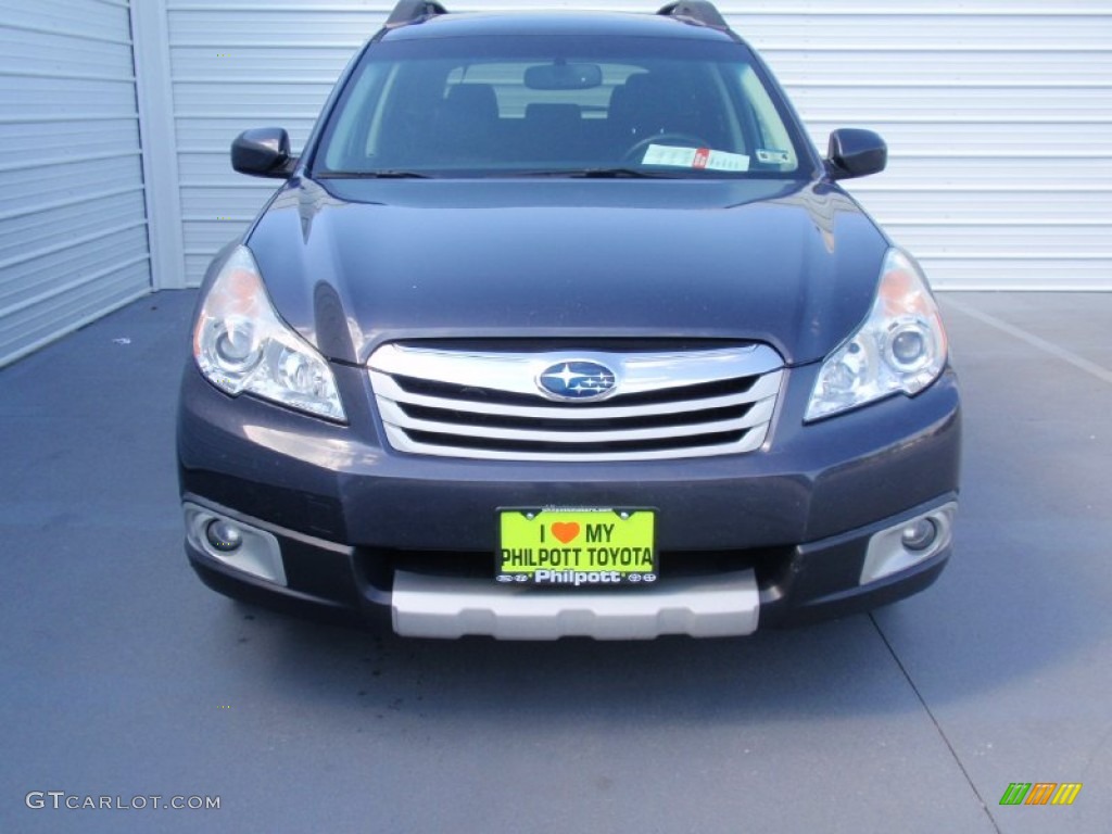 2011 Outback 2.5i Limited Wagon - Graphite Gray Metallic / Off Black photo #8