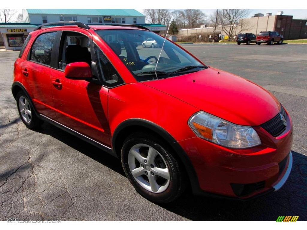 2007 SX4 AWD - Bright Red / Black photo #9