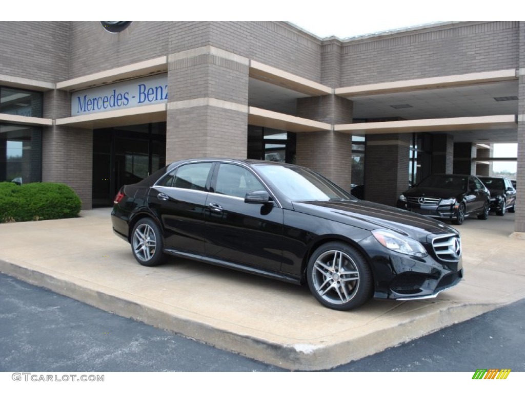2014 E 350 4Matic Sedan - Black / Black photo #1