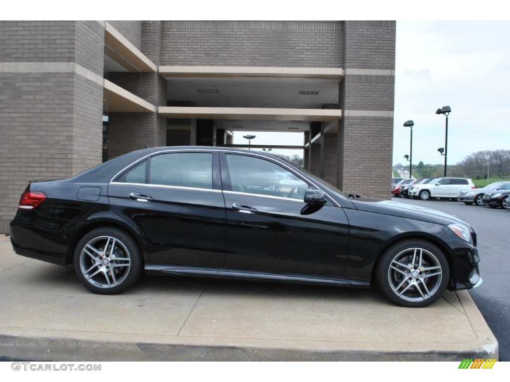 2014 E 350 4Matic Sedan - Black / Black photo #2