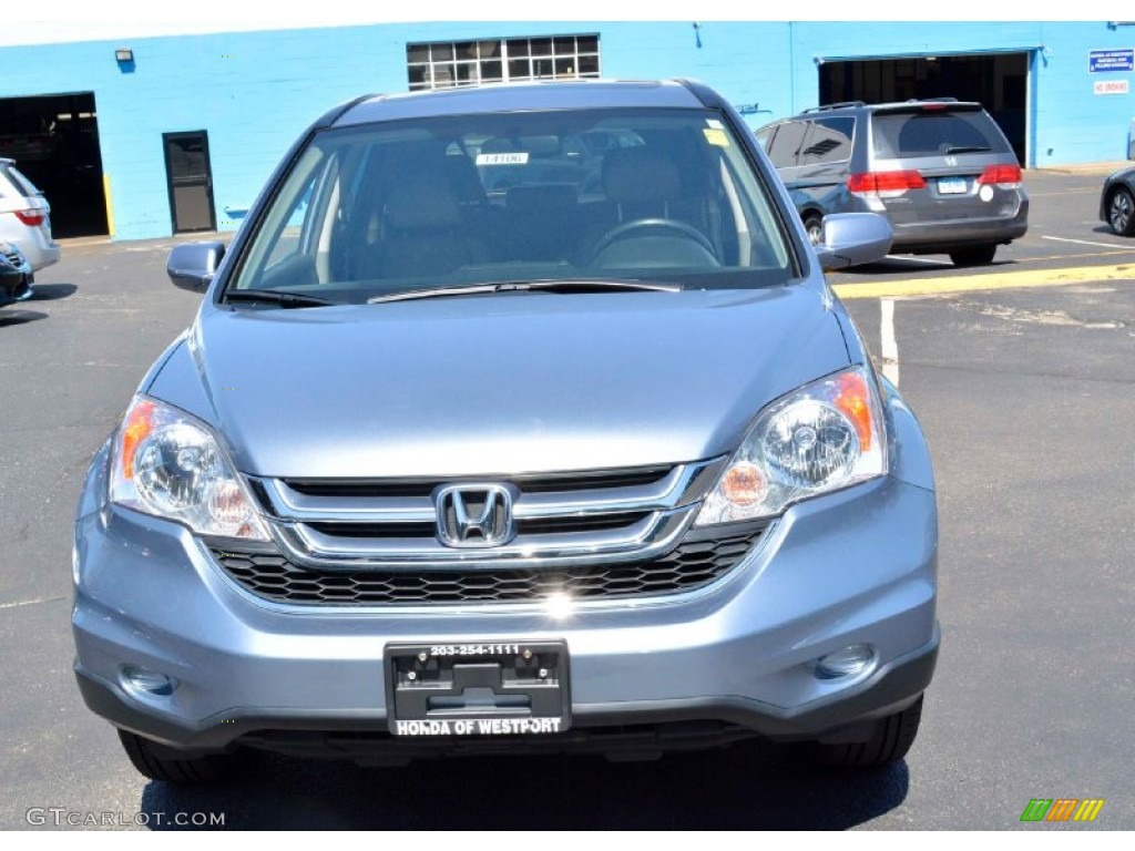 2011 CR-V EX-L 4WD - Glacier Blue Metallic / Gray photo #2