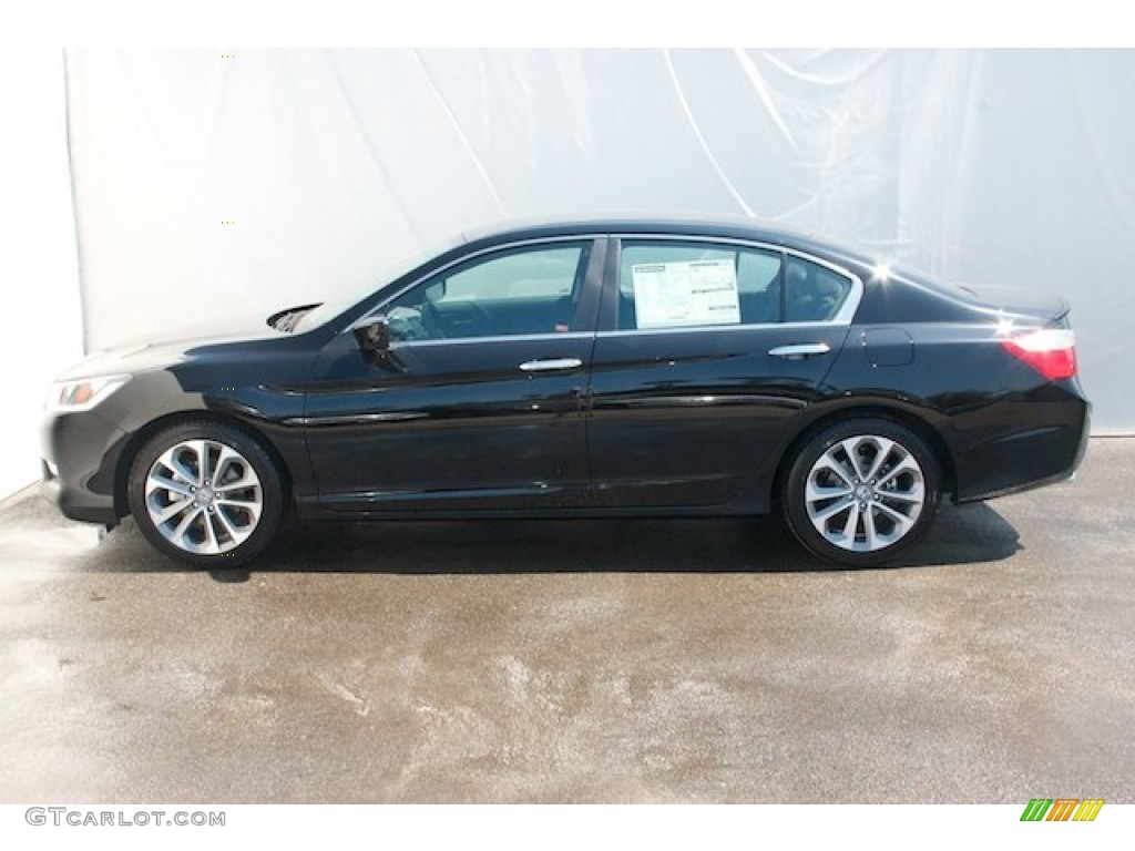 2014 Accord Sport Sedan - Crystal Black Pearl / Black photo #4