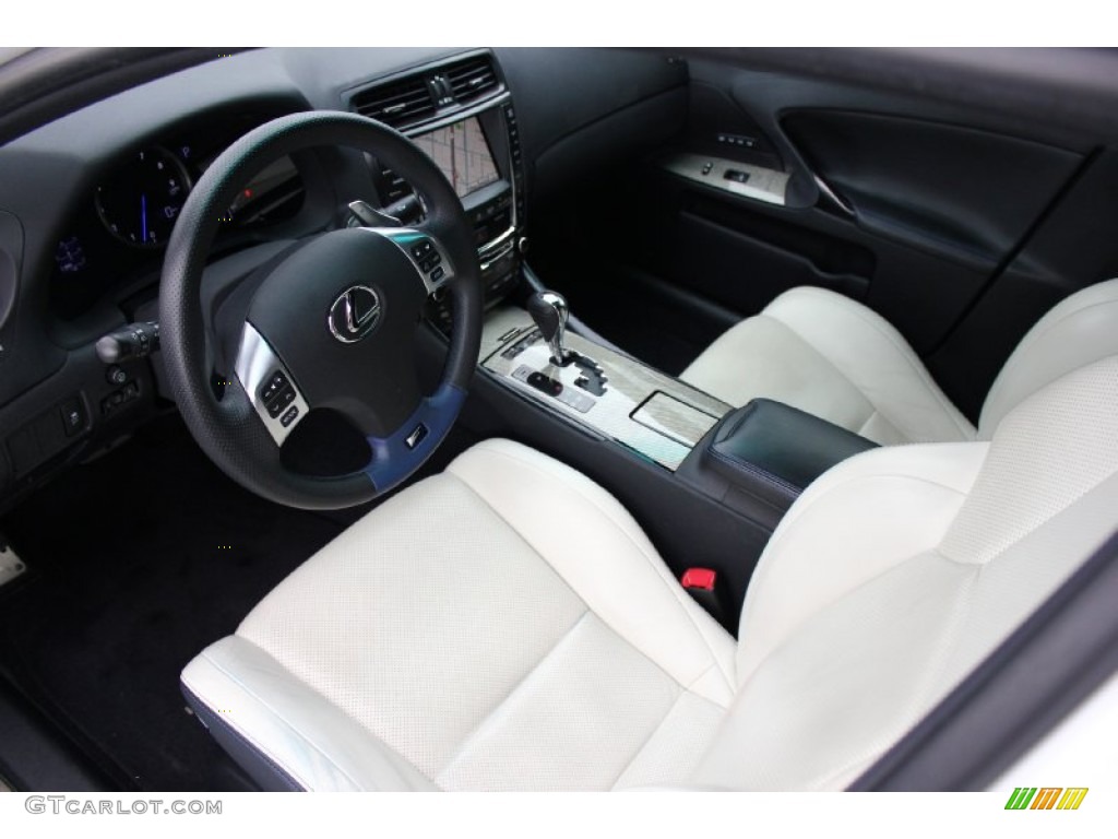 F Alpine and Black w/White Stitching Interior 2012 Lexus IS F Photo #92745142