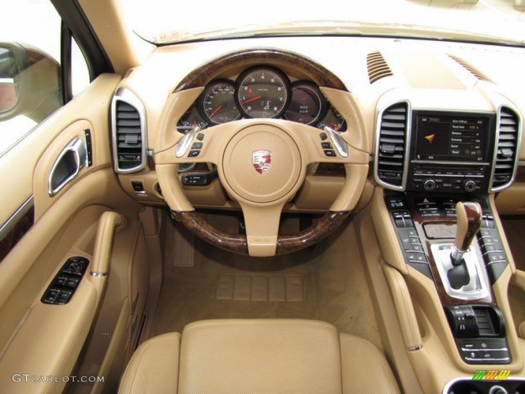 2011 Porsche Cayenne Standard Cayenne Model Luxor Beige Dashboard Photo #92745592