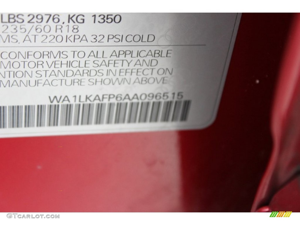 2010 Q5 3.2 quattro - Garnet Red Pearl Effect / Black photo #48