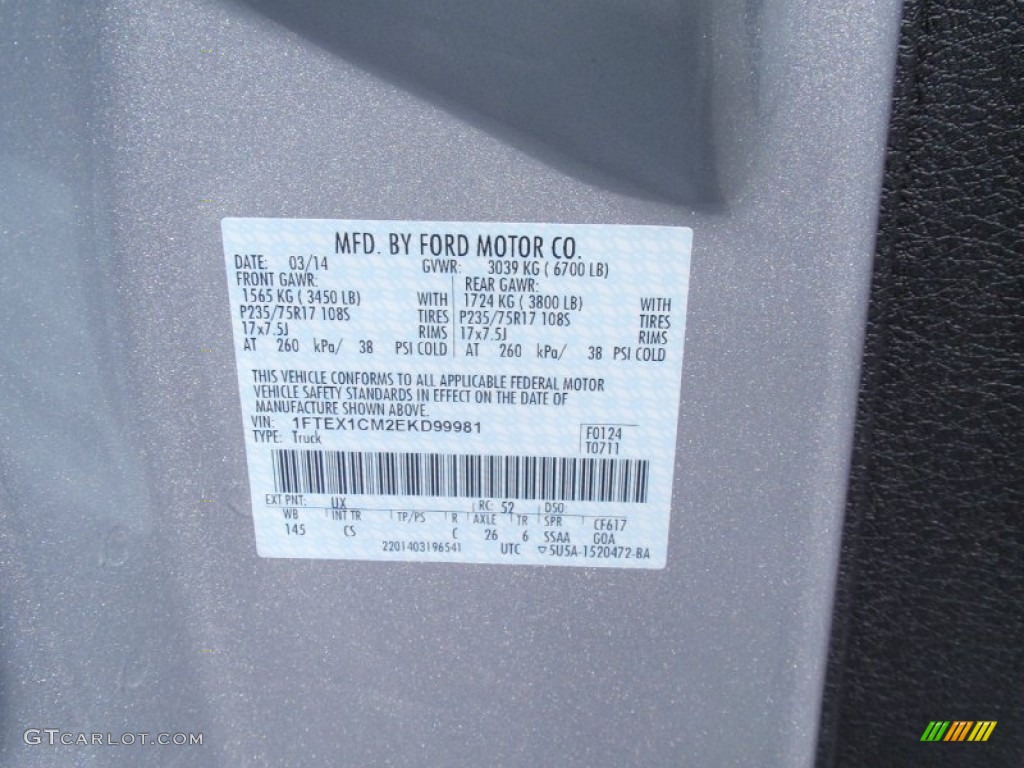 2014 F150 XL SuperCab - Ingot Silver / Steel Grey photo #33