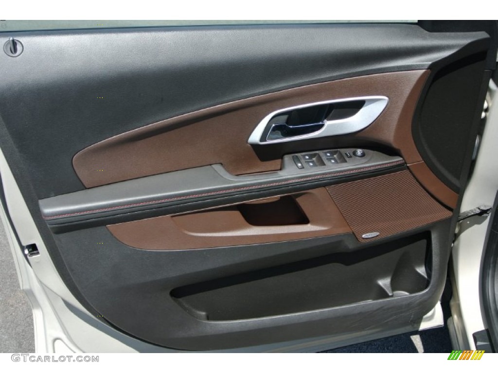 2010 Chevrolet Equinox LT Jet Black/Brownstone Door Panel Photo #92751634