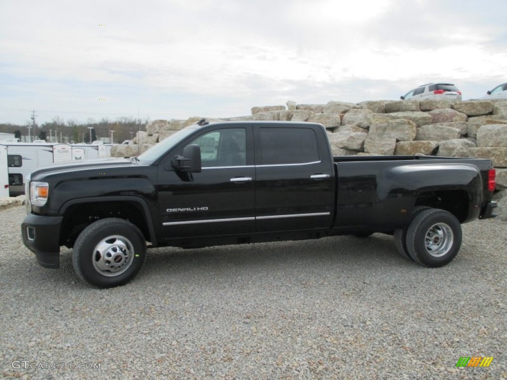 Onyx Black 2015 GMC Sierra 3500HD Denali Crew Cab 4x4 Dual Rear Wheel Exterior Photo #92752804