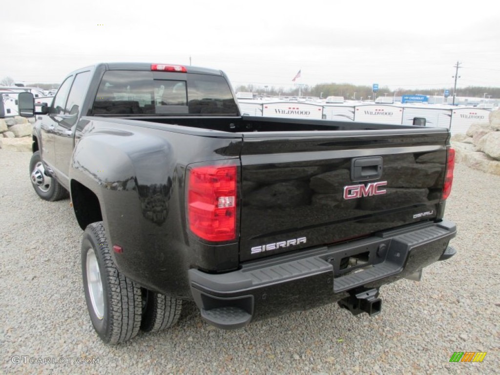 Onyx Black 2015 GMC Sierra 3500HD Denali Crew Cab 4x4 Dual Rear Wheel Exterior Photo #92753629
