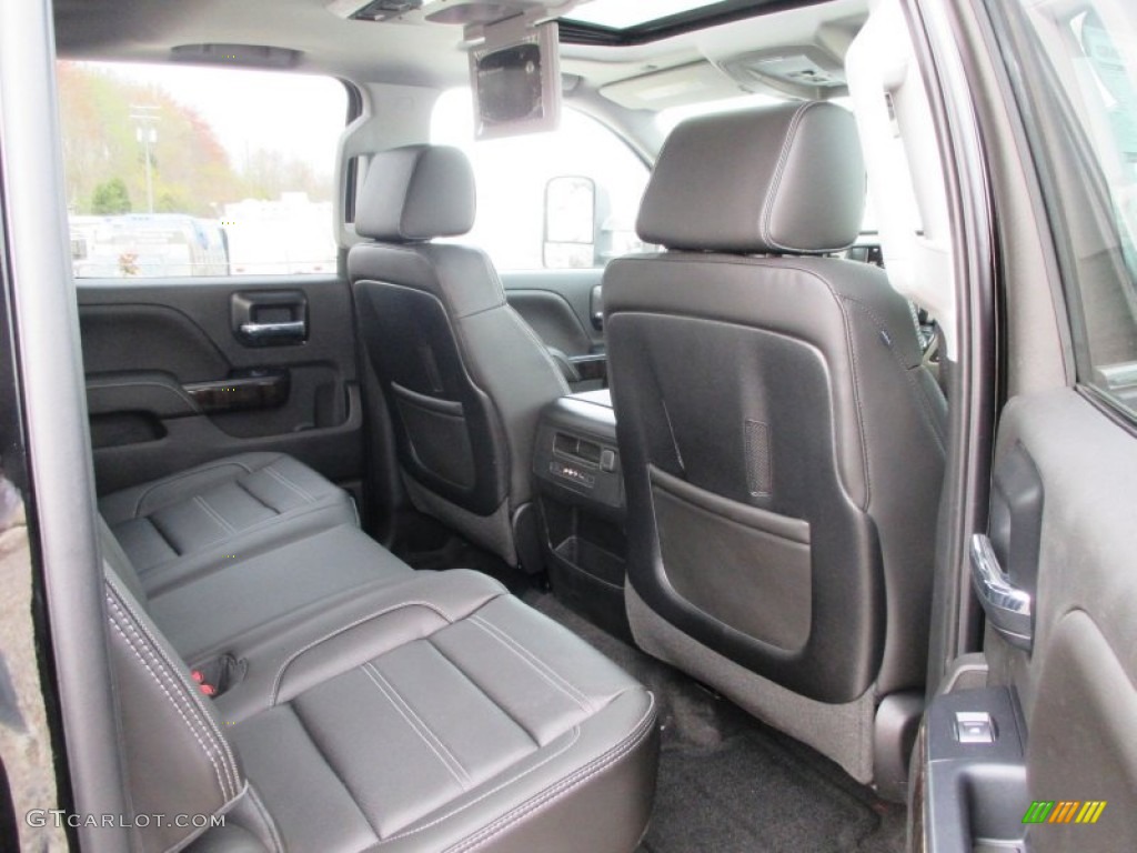 Denali Jet Black Interior 2015 GMC Sierra 3500HD Denali Crew Cab 4x4 Dual Rear Wheel Photo #92753671