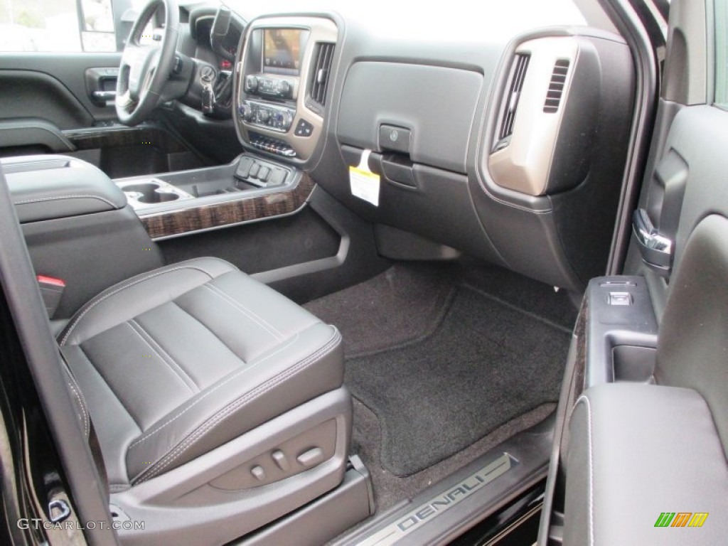 Denali Jet Black Interior 2015 GMC Sierra 3500HD Denali Crew Cab 4x4 Dual Rear Wheel Photo #92753696