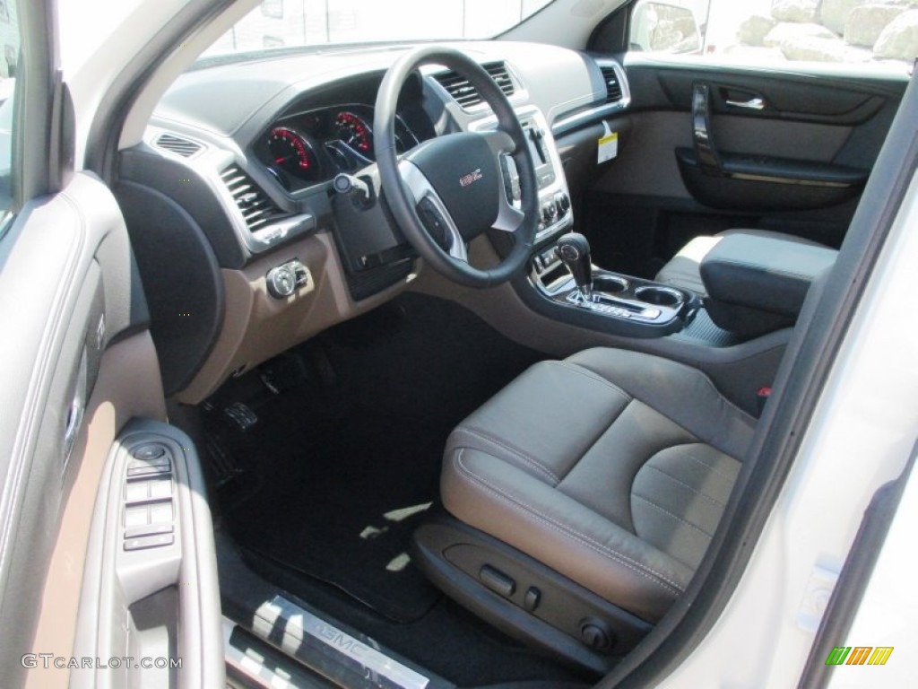 Dark Cashmere Interior 2014 GMC Acadia SLT AWD Photo #92753929