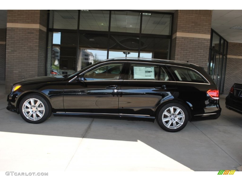 2014 E 350 4Matic Wagon - Black / Silk Beige/Espresso Brown photo #3