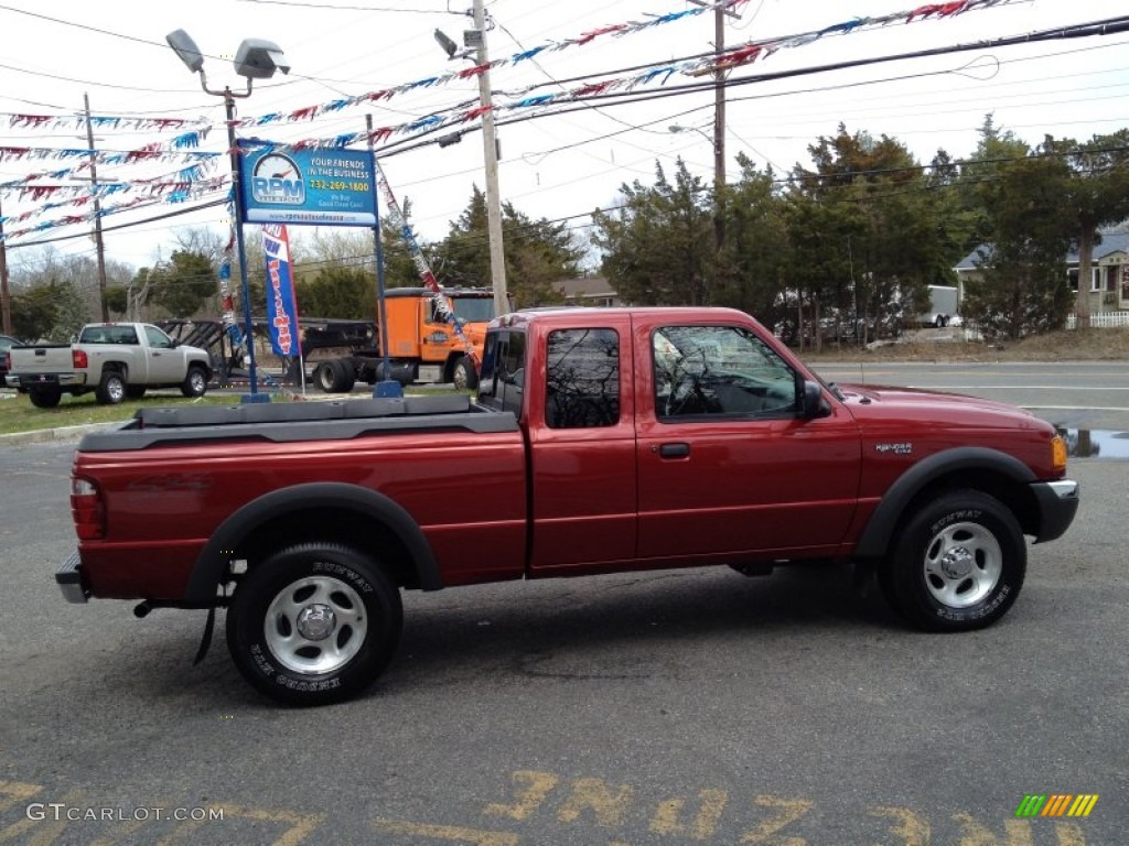 2002 Ranger XLT SuperCab 4x4 - Toreador Red Metallic / Dark Graphite photo #10