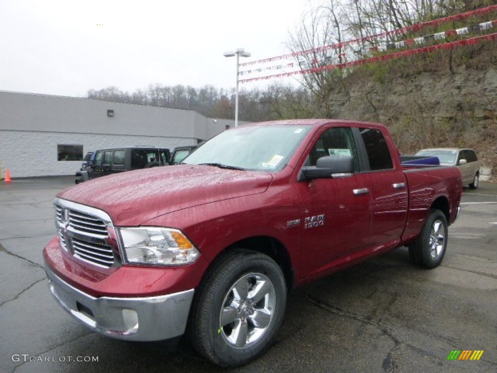 2014 1500 Big Horn Quad Cab 4x4 - Deep Cherry Red Crystal Pearl / Canyon Brown/Light Frost Beige photo #1